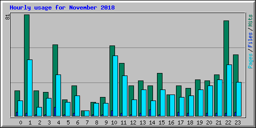Hourly usage for November 2018