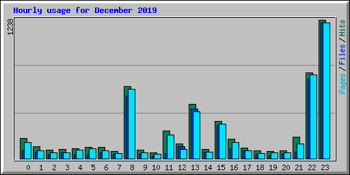 Hourly usage for December 2019