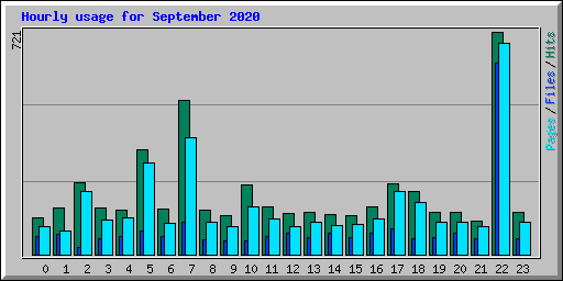 Hourly usage for September 2020