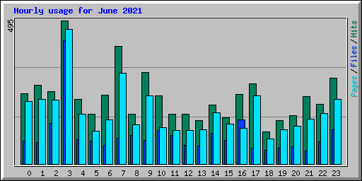Hourly usage for June 2021