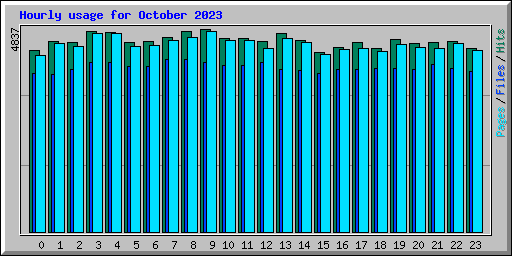 Hourly usage for October 2023