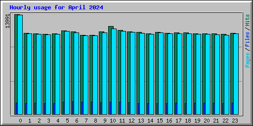 Hourly usage for April 2024
