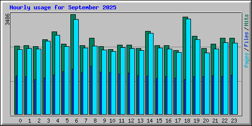 Hourly usage for September 2025