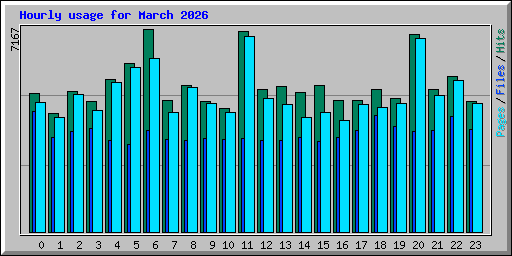 Hourly usage for March 2026